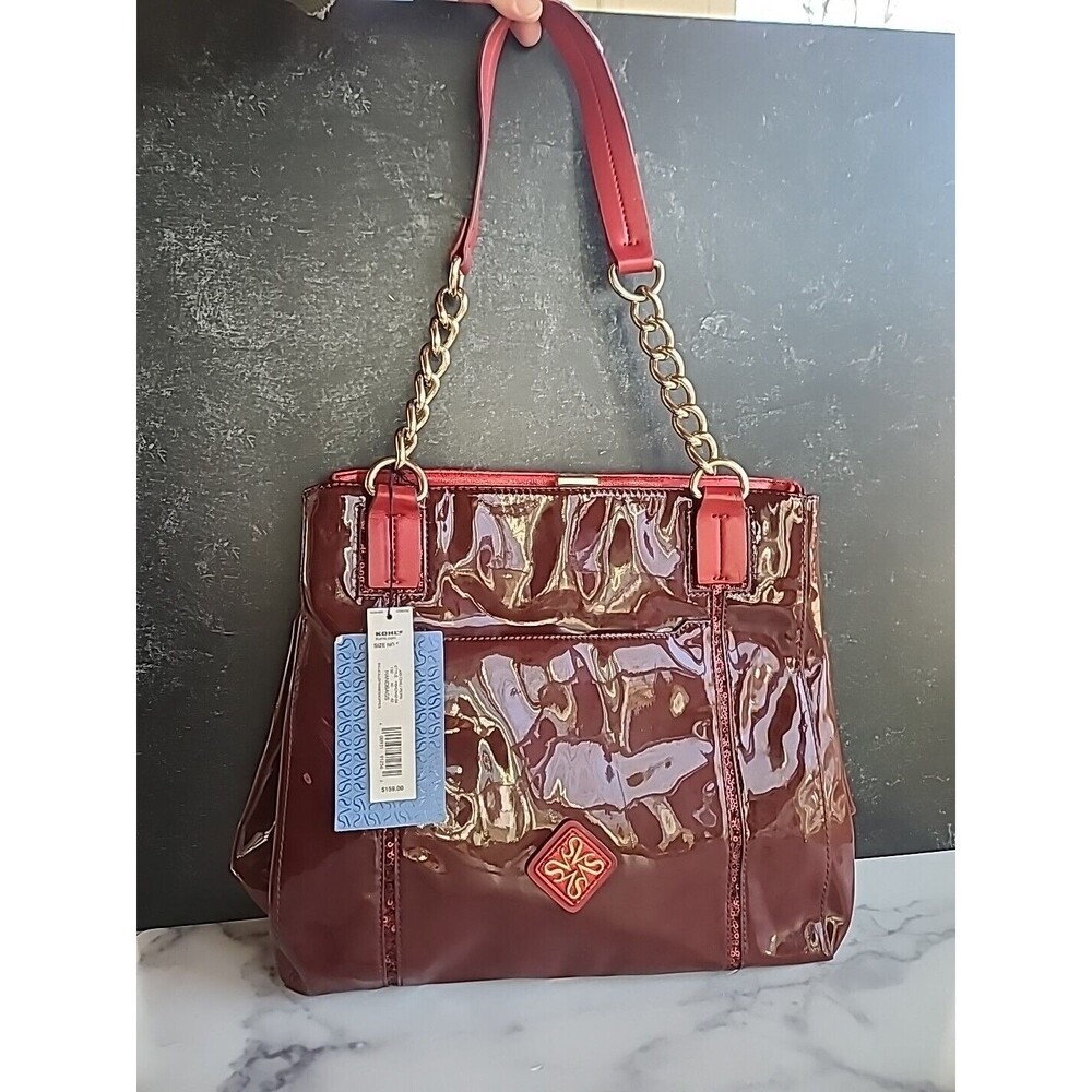 Simply Vera Wang Purse NWT Chili Pepper Red Glam Patent Women's Handbag NEW